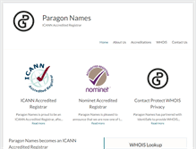 Tablet Screenshot of paragonnames.com